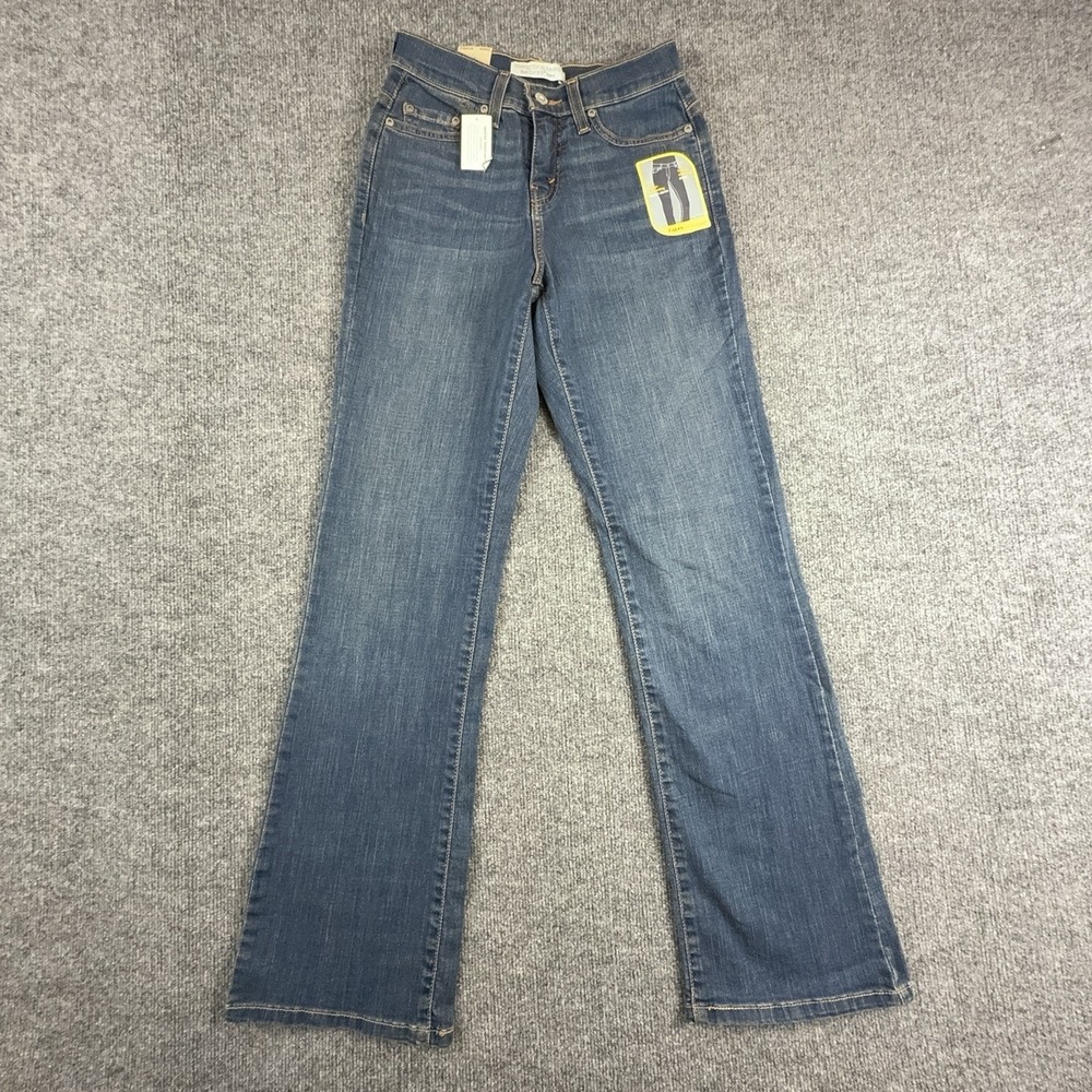 Levi's Perfectly Slimming 512 Jeans Womens 2 Stone Wash Mid Rise Bootcut Stretch